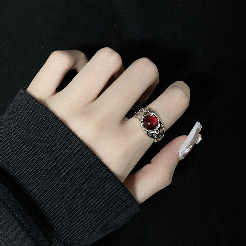 Korean Crystal Opal Irregular Zircon Star Ring