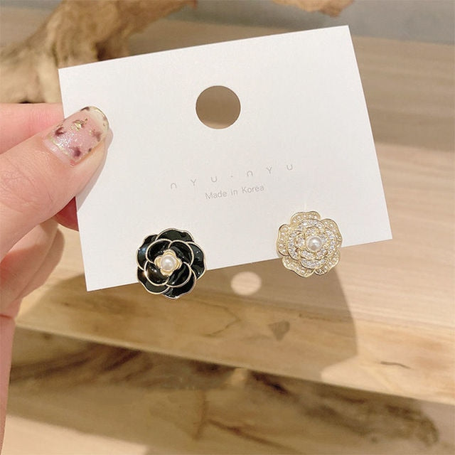 LFashion Full Crystal Simulated Pearl Tassel Drop Earring