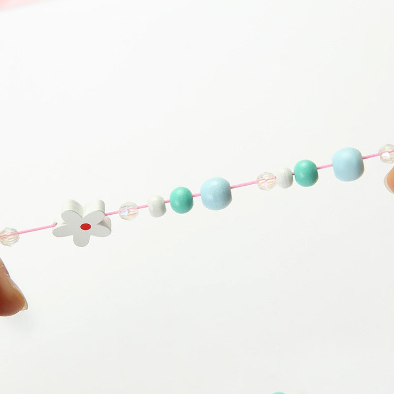 2pcs/Set Fashion Natural Wood Beads Necklace Bracelet