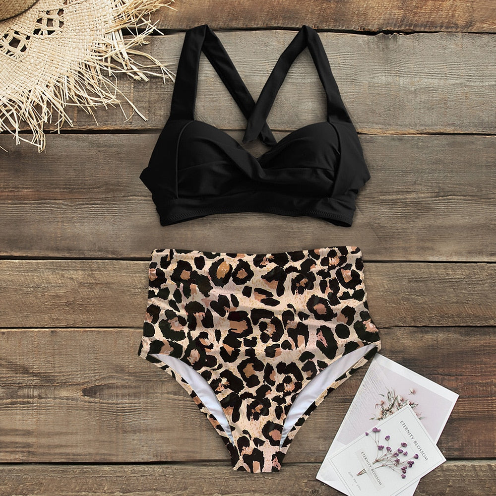 Halter High Waist Bikini Swimwear