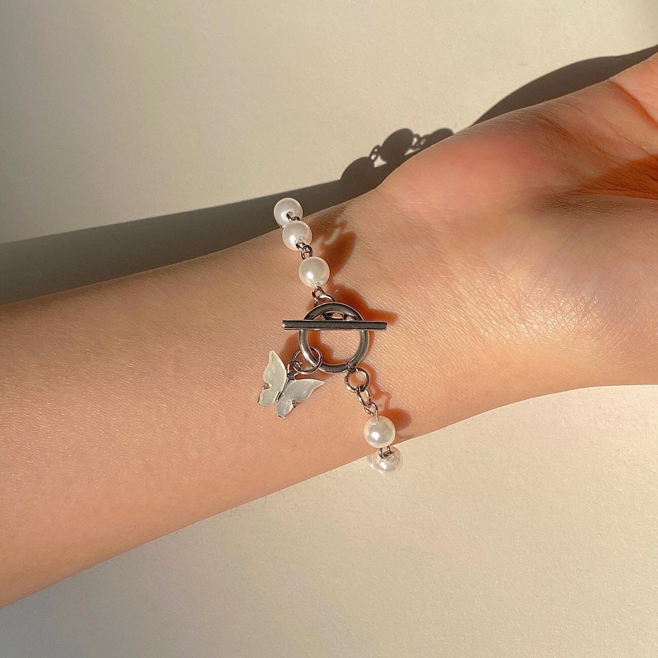 Sweet Shining Zircon Butterfly Bracelet For Women Anti-allergic