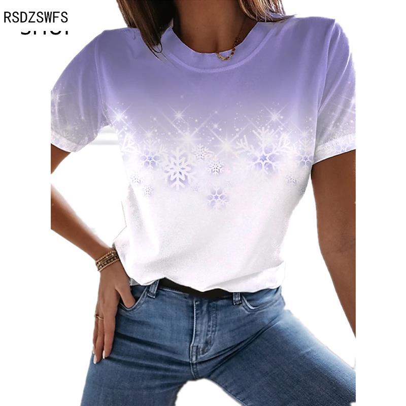 NEW Casual Wear Women's Round Loose Shirt Sleeve T-shirt