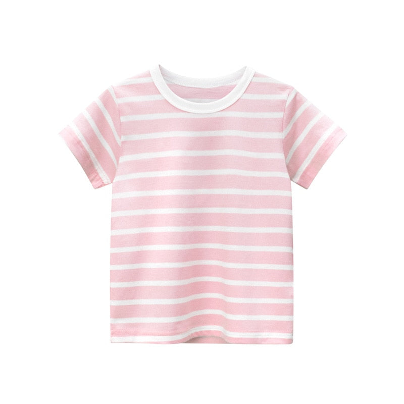 Summer Comfortable Lovely Toddler Girls Short Sleeve Cartoon Cotton T-Shirt