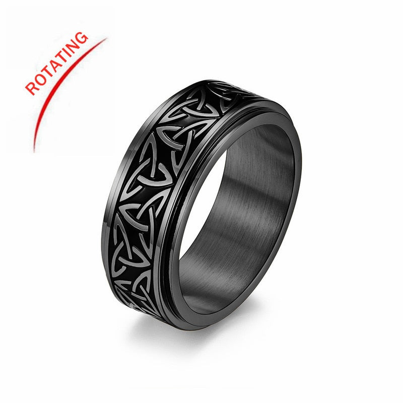 Retro Unique Rotatable Stainless Steel Ring
