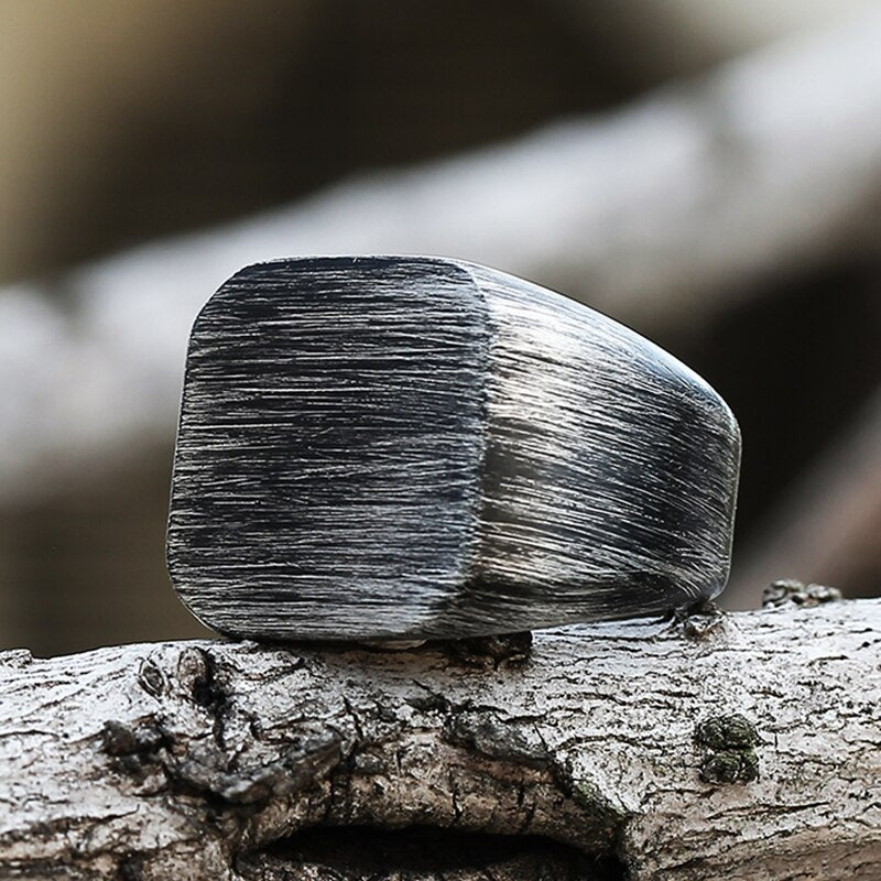 Onlysda Vintage Weave Viking Symbols Stainless Steel Men Ring