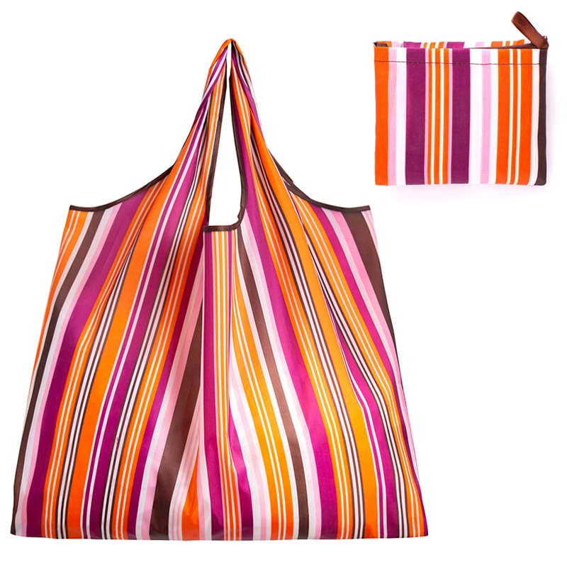 Big Size Thick Nylon Large Tote ECO Reusable Polyester Portable Shoulder Women's Handbags Folding Pouch Shopping Bag Foldable