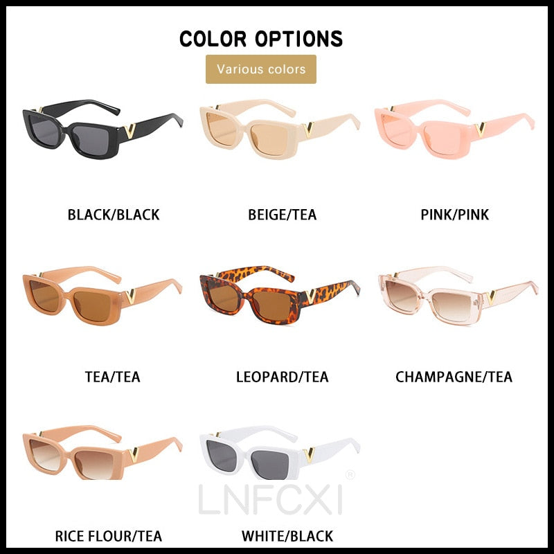 LNFCXI Luxury Retro Small Frame Cat Eye Sunglasses