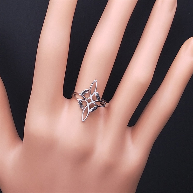 Witchcraft Stainless Steel Witch's Irish Knot Adjustable Ring