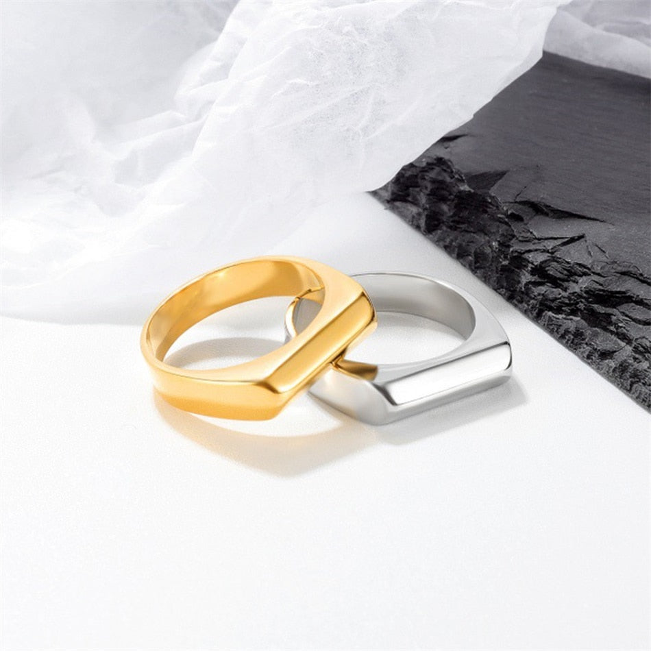 eManco Smooth punk hip hop Stainless Steel Ring - Jeglowstore