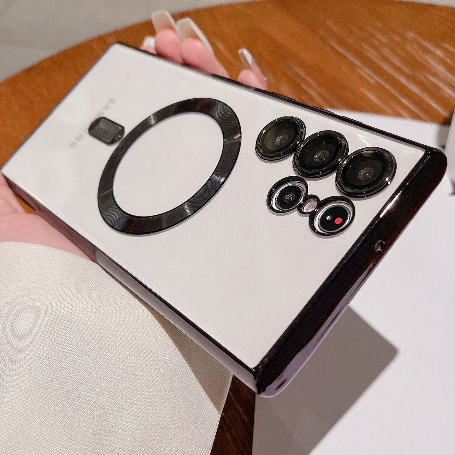 Luxury Plating For MagSafe Magnetic Case For Samsung Galaxy S22 S23 Ultra Plus Phone Cases Wireless Charge Soft Silicone Cover