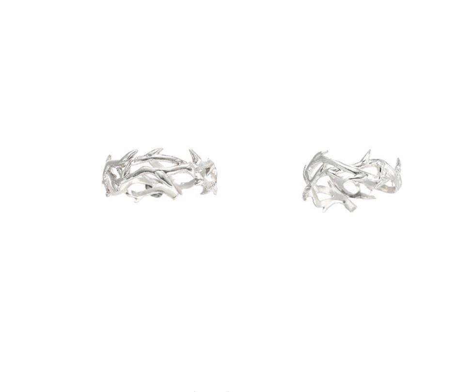 Fashion Punk Irregular Thorns Personality Adjustable Ring