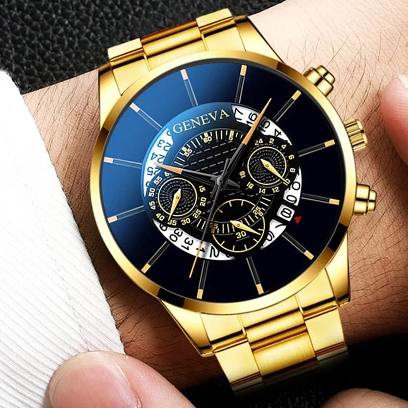 Stainless Steel Quartz Luxury Wrist Watch