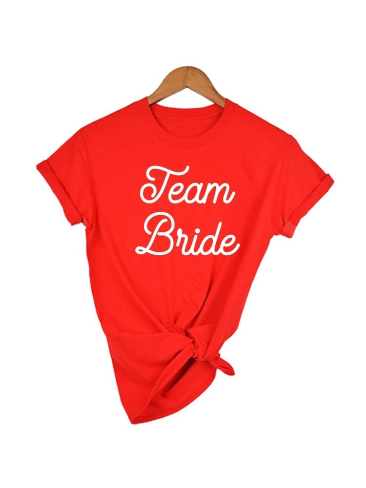Bride Graphic T-shirt Casual Wedding Female Top