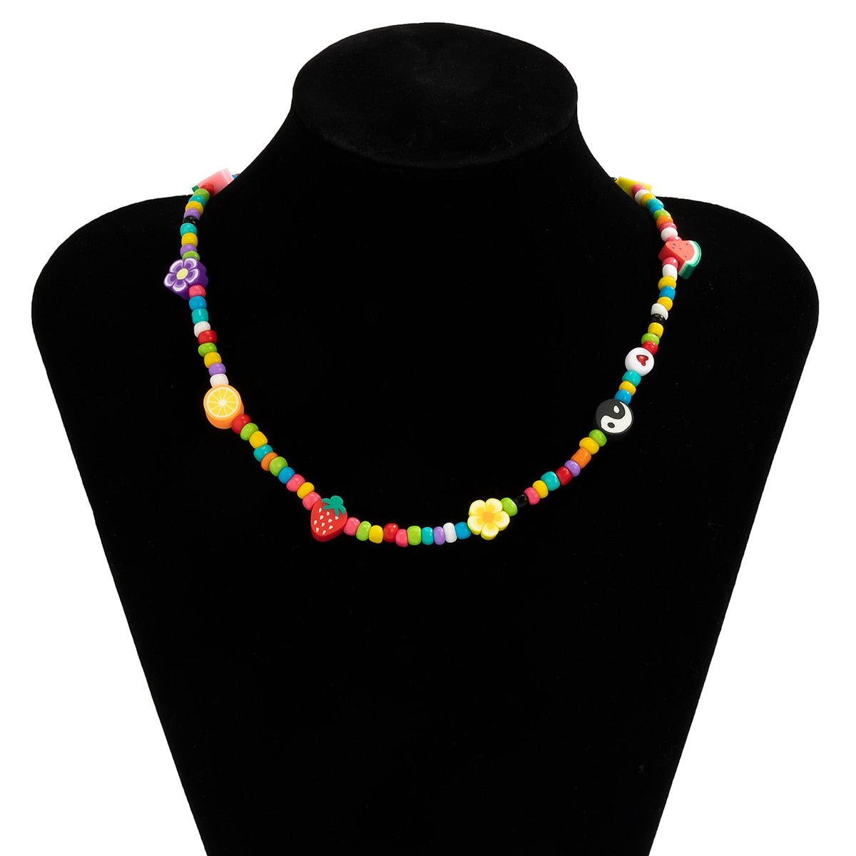 Lucky Number Eight DiceSmall Beads Chain Choker Necklace