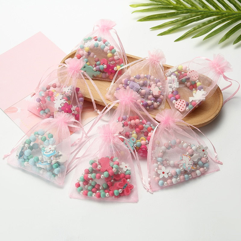 2pcs/Set Fashion Natural Wood Beads Necklace Bracelet