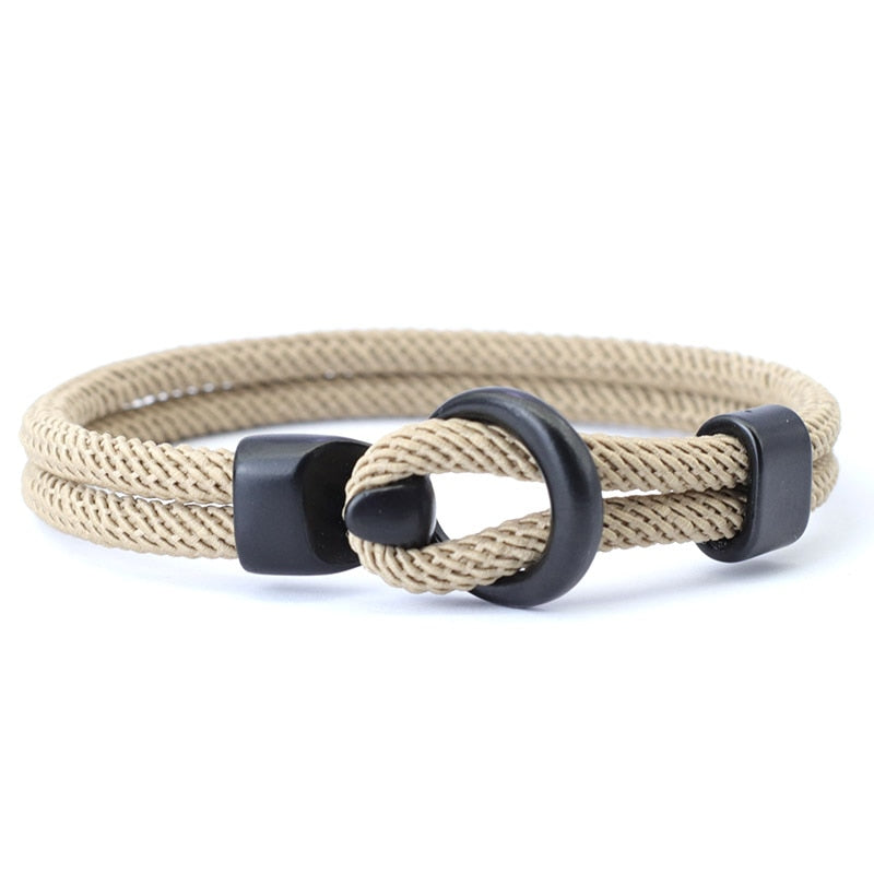 Fashion Rope Bracelet Men Double Layer