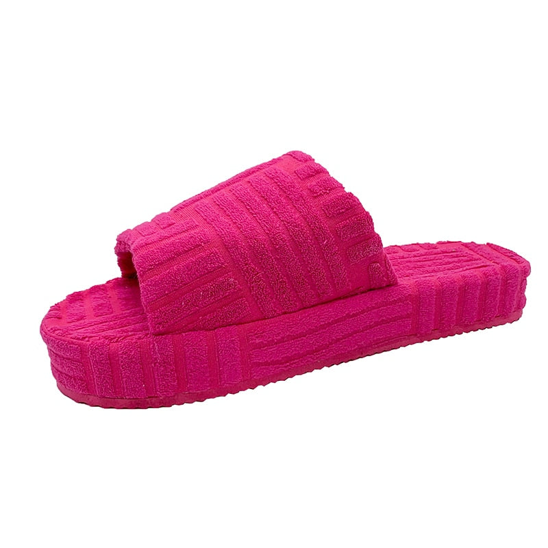 Luxury Brand Peep Toe Thick Sole Flip Flops