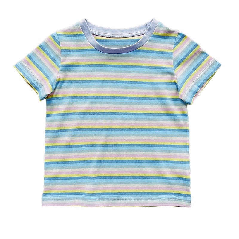 Boys Dinosaur T-shirts Cartoon Printed Girls Tees Children Tops Short-sleeve