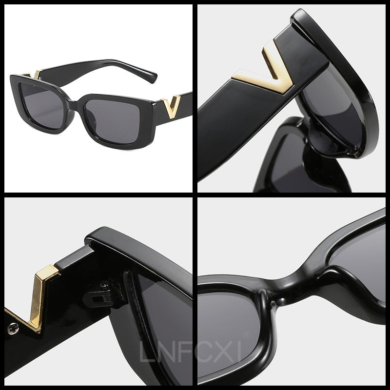 LNFCXI Luxury Retro Small Frame Cat Eye Sunglasses