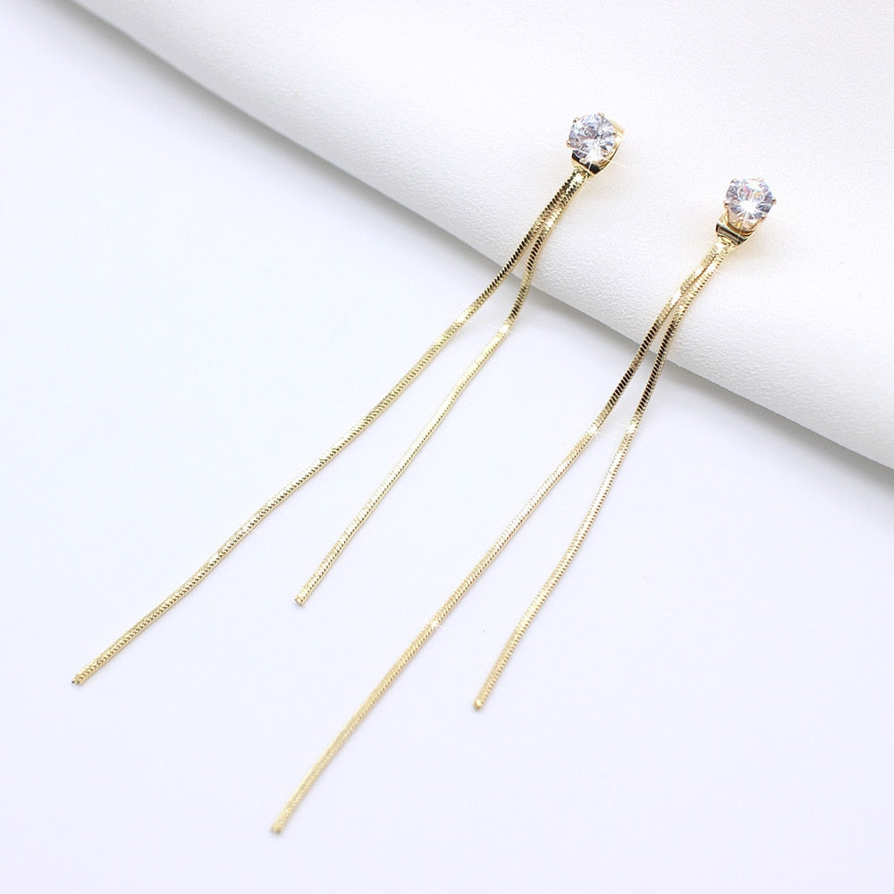 LATS Trend Long Wire Tassel Thread Chain