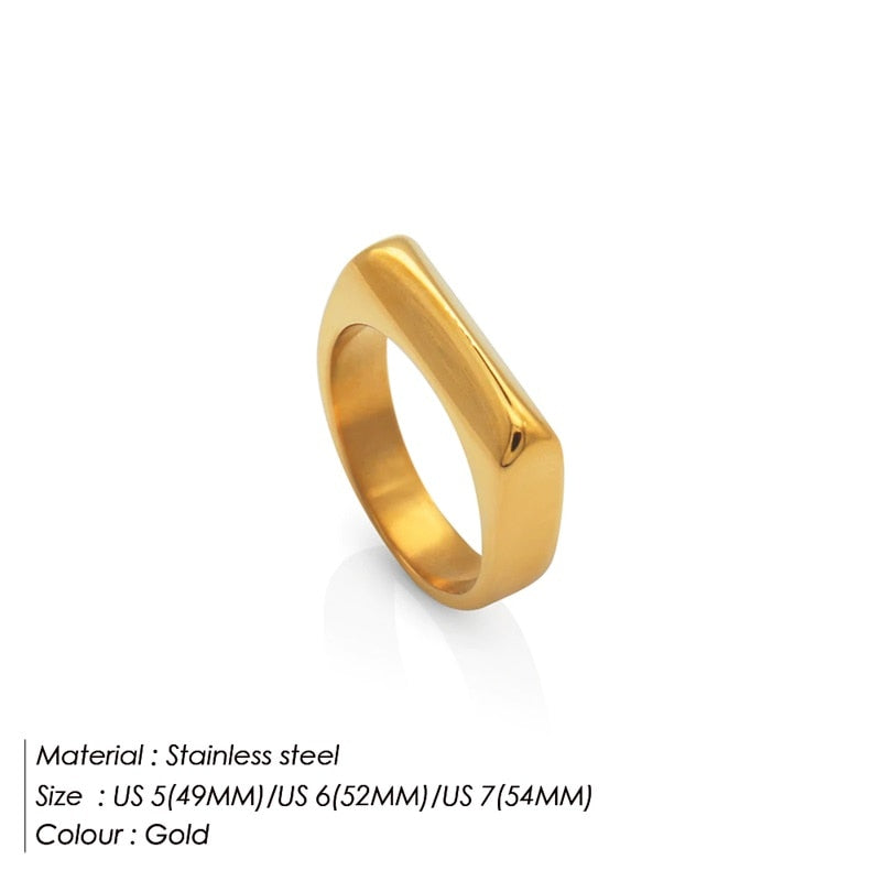 eManco Smooth punk hip hop Stainless Steel Ring - Jeglowstore