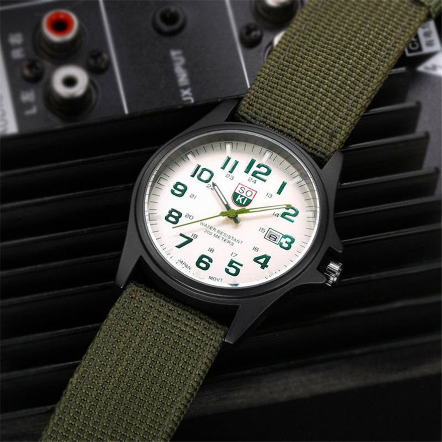 SOKI Sports Masculino Quartz Military Watch
