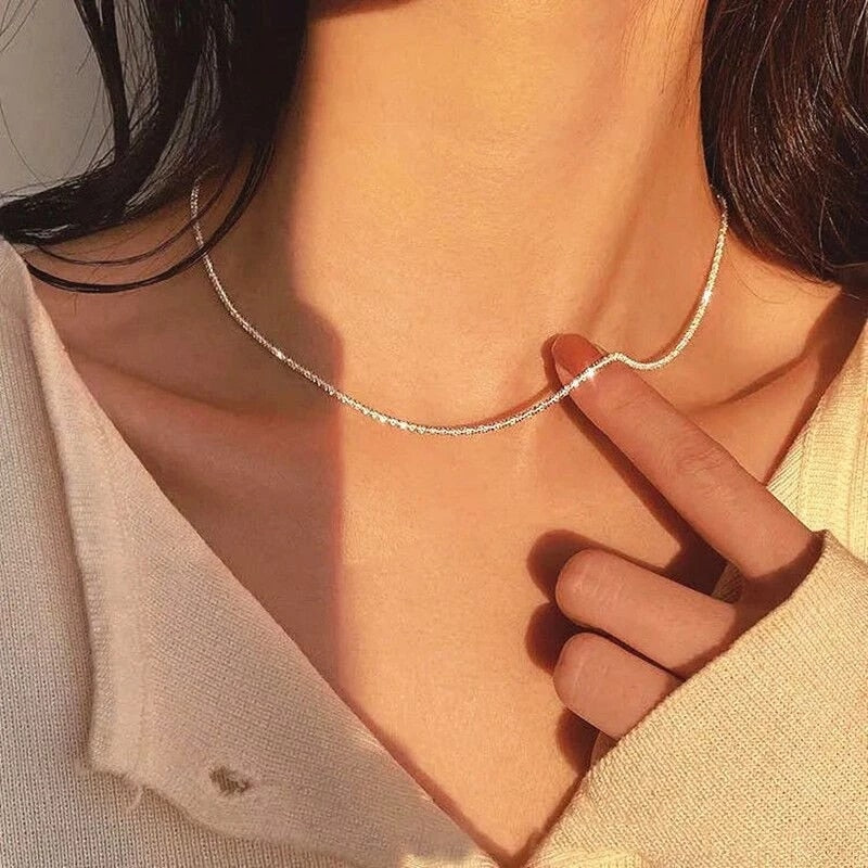 Kpop Vintage Metal Heart Neck Chains Choker Grunge Necklaces