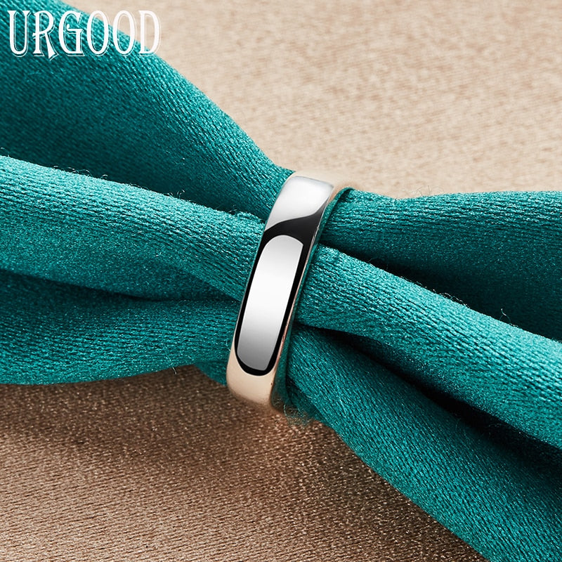 925 Sterling Silver Smooth Square Ring