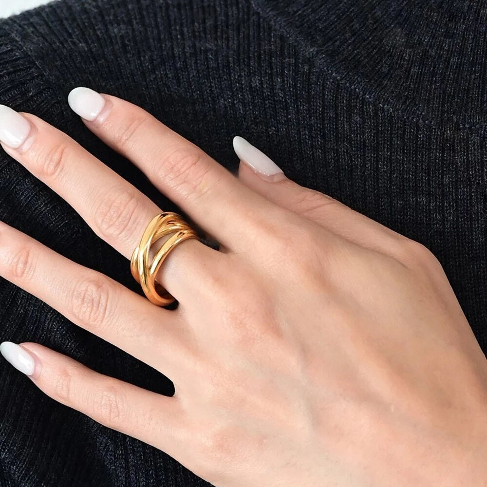 JUJIE 316L Stainless Steel Newest Cross Ring
