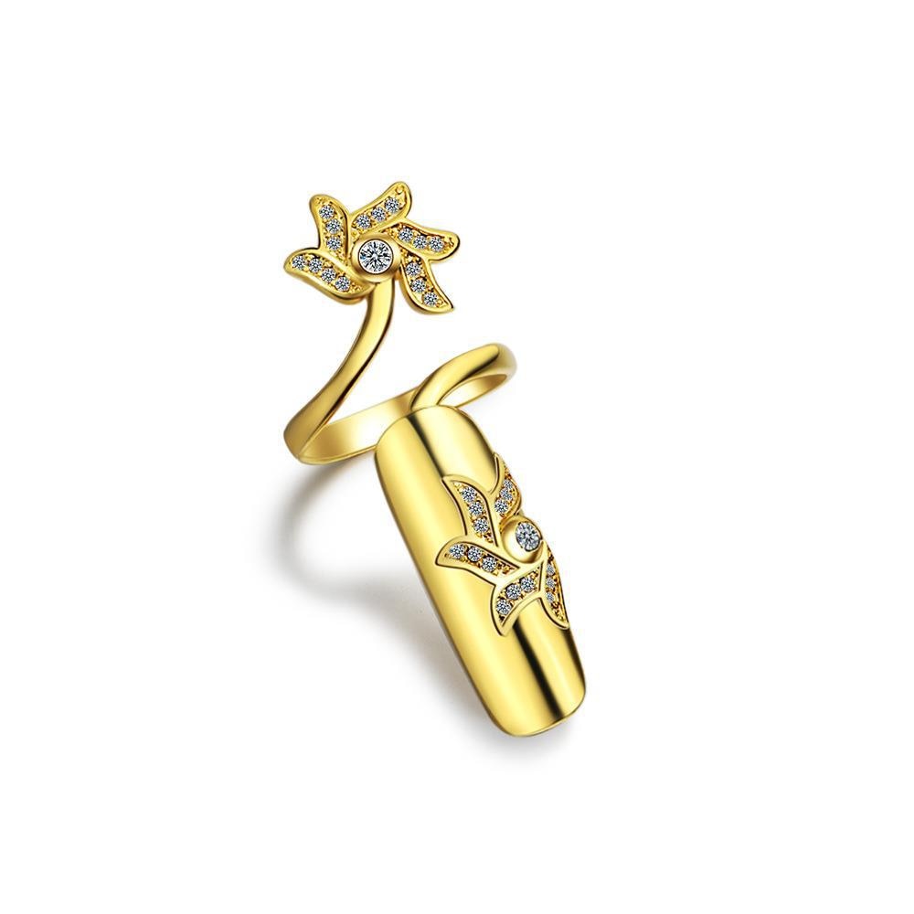 Korean Crystal Geometric Adjustable Ring