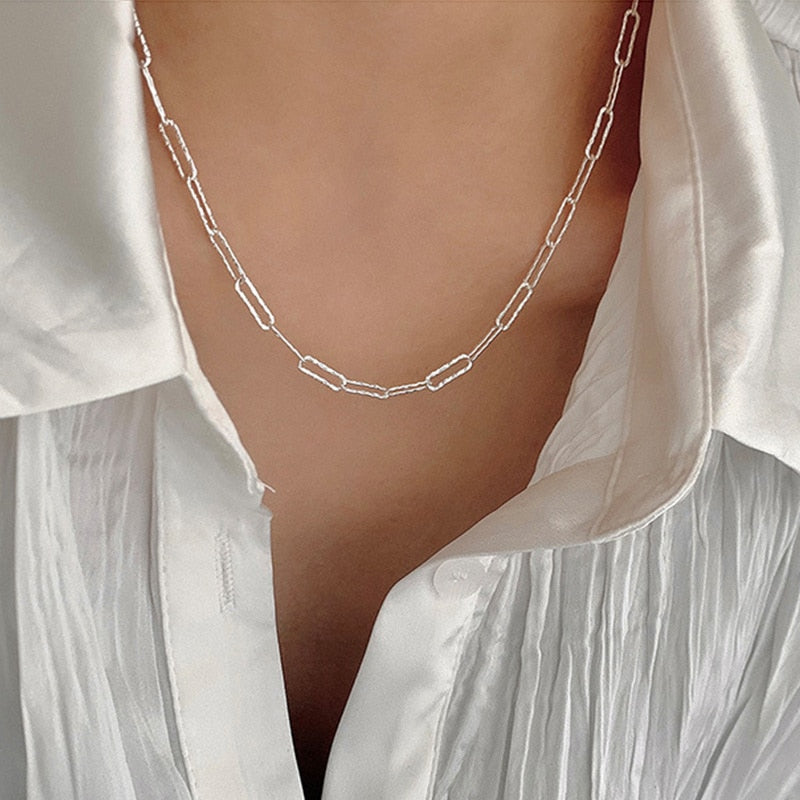 Silver Colour Sparkling Clavicle Chain Choker