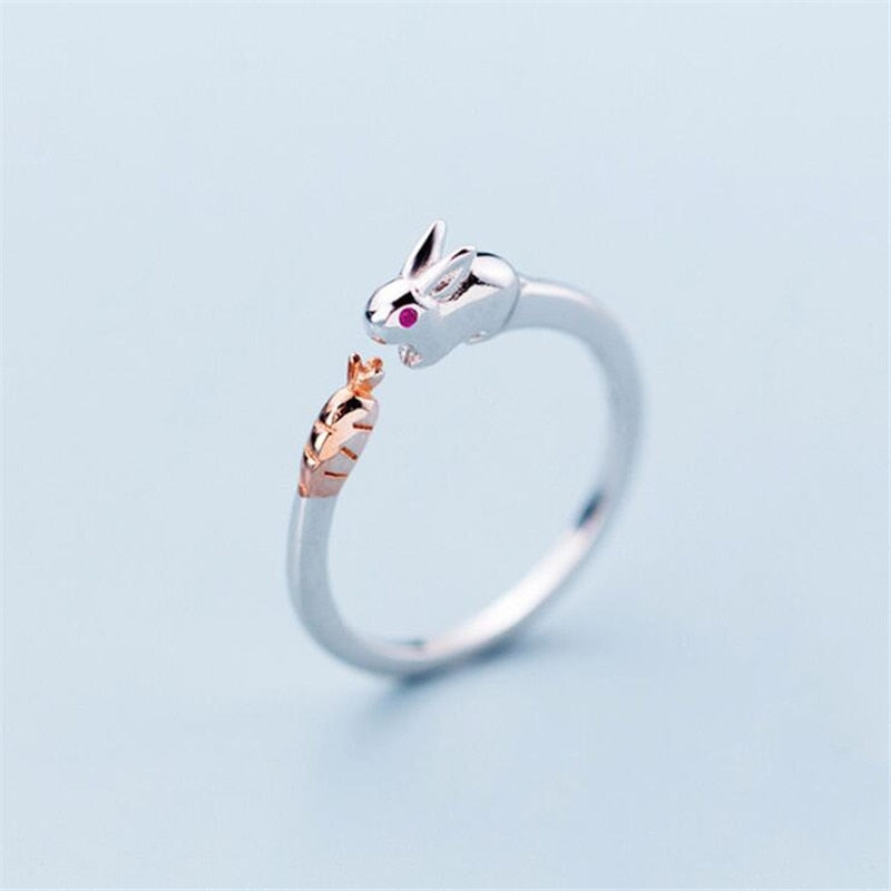 Cute Rabbit Simple Opening Ring