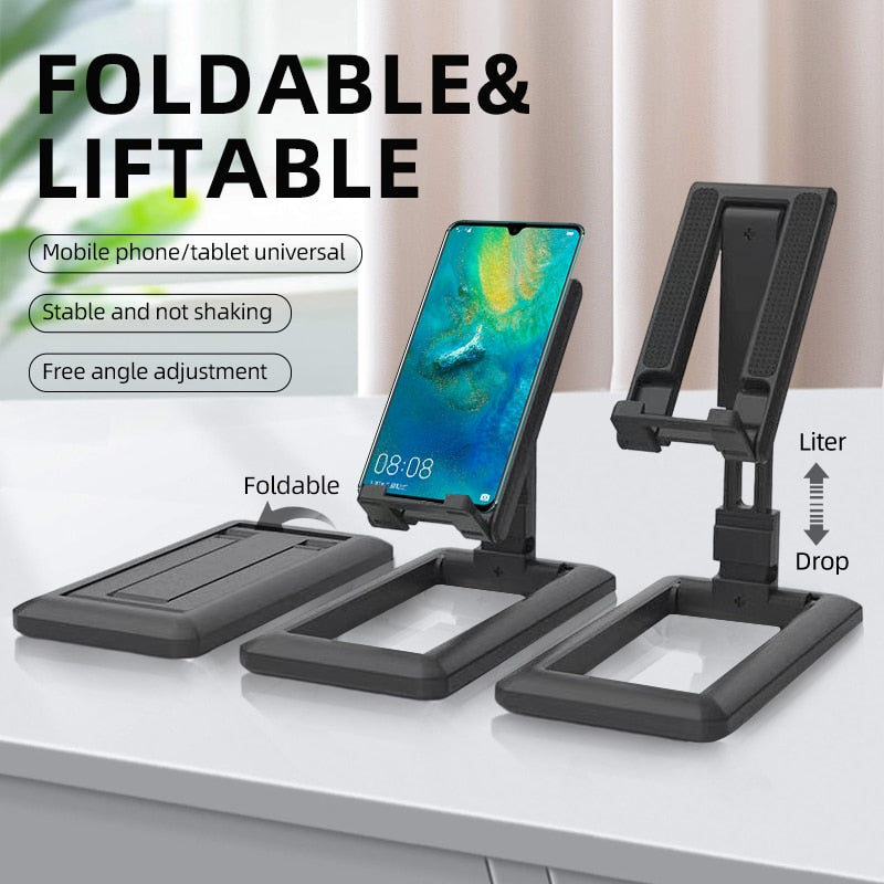Desktop adjustable mobile phone stand, multi angle universal foldable stand for iPad tablet iPhone Samsung Smart