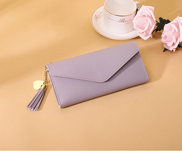 Trendy Heart-shaped Long Clutch Bag