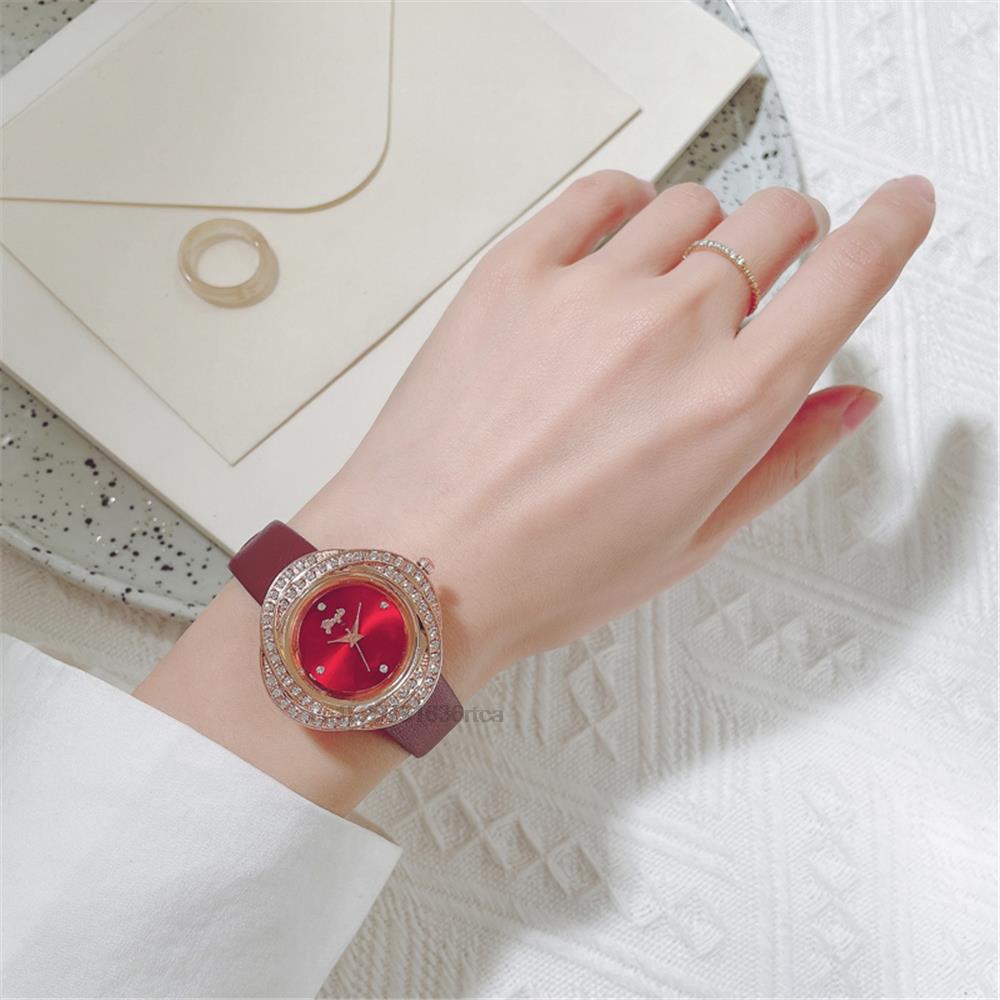 Luxury Fashion Irregular Rhinestone Quartz Clock Watch