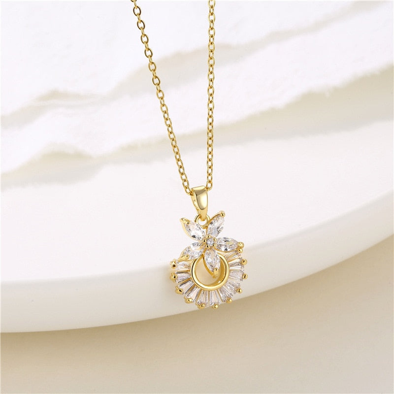 Elegant Flower Daisy Clavicle Necklace