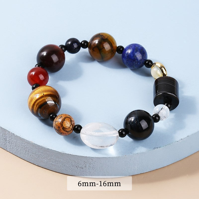 JD Natural Stone Eight Planets Bead Bracelet