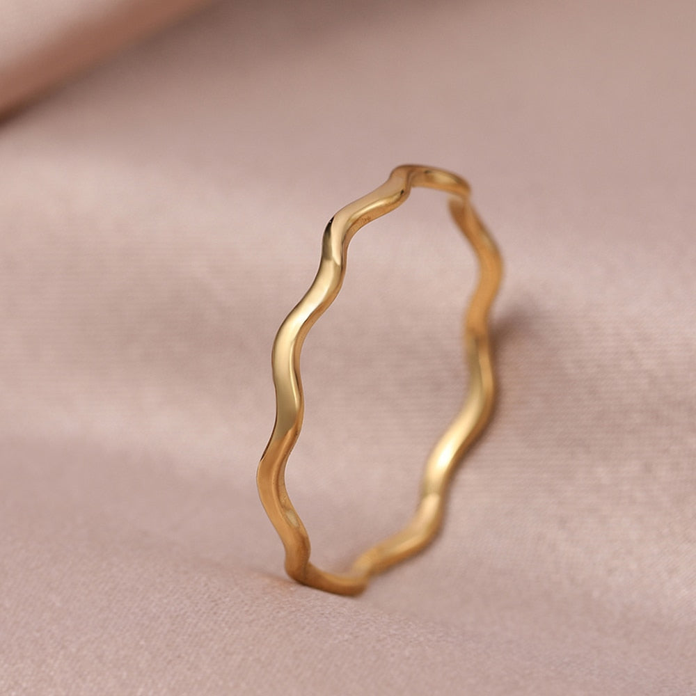 Stainless Steel Ring Geometric Rhombus Antique Ring