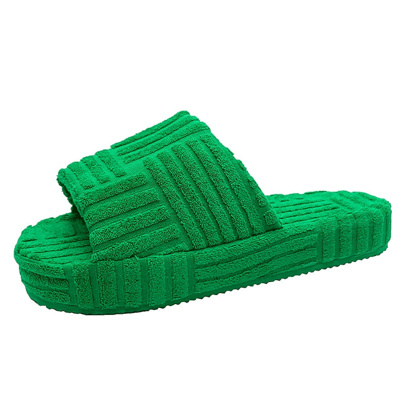 Luxury Brand Peep Toe Thick Sole Flip Flops