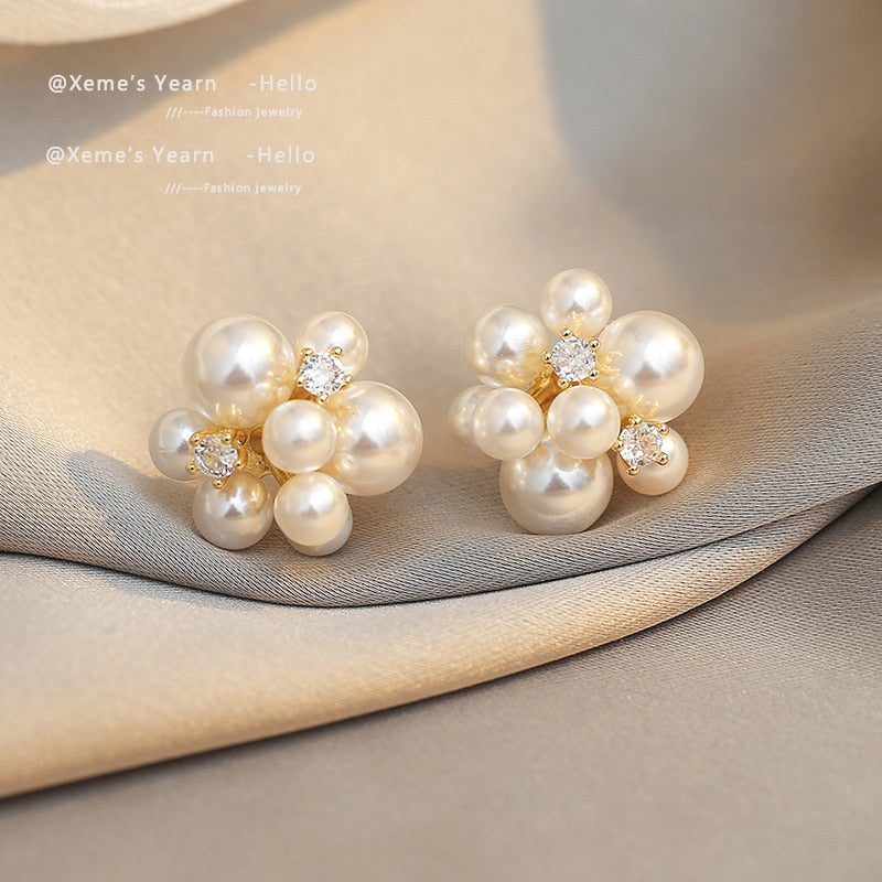 Elegant Unique Fireworks Pearl Stud Earrings