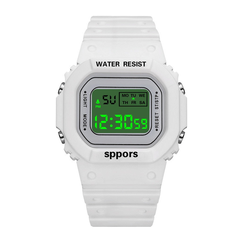 Color Luminous Dial Life Waterproof Multi-function Electronic Watch For Boys And Girls
