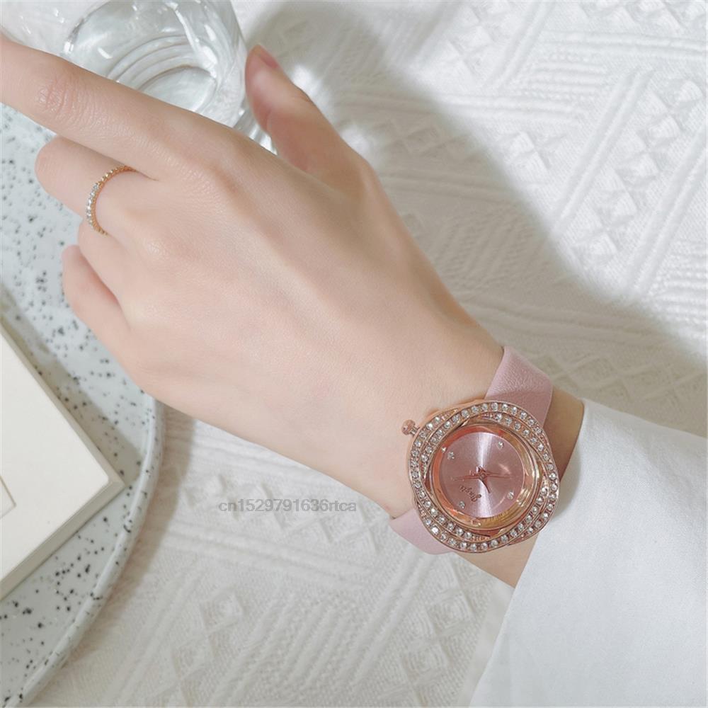 Luxury Fashion Irregular Rhinestone Quartz Clock Watch