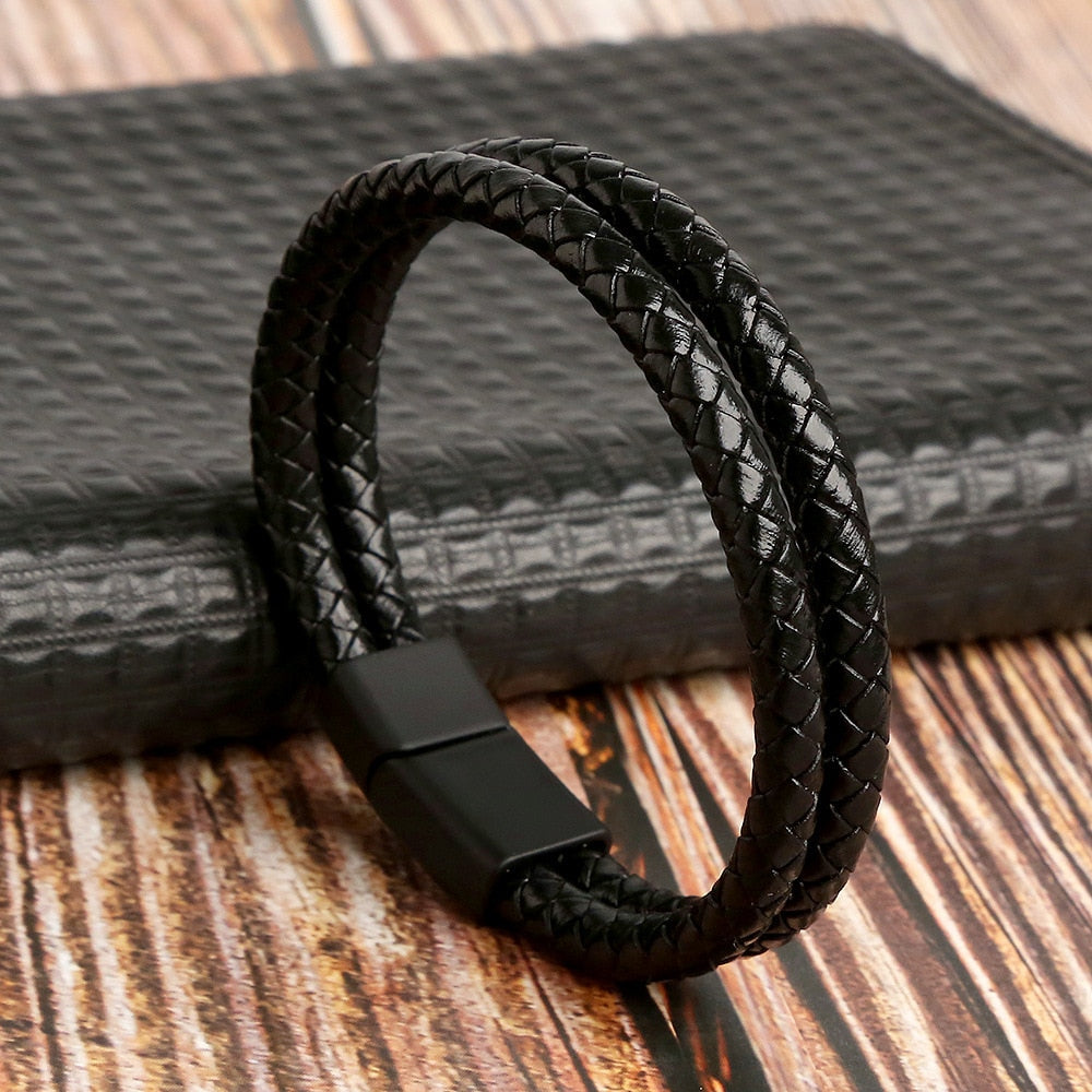 Hot Classic Hand-Woven Leather Bracelet