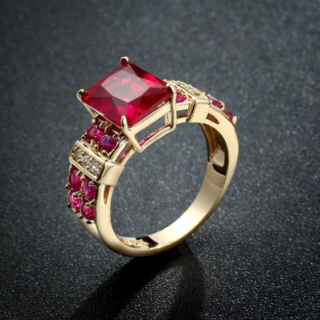 Creative Luxury Fashion Inlaid Dark Blue Zircon Ring