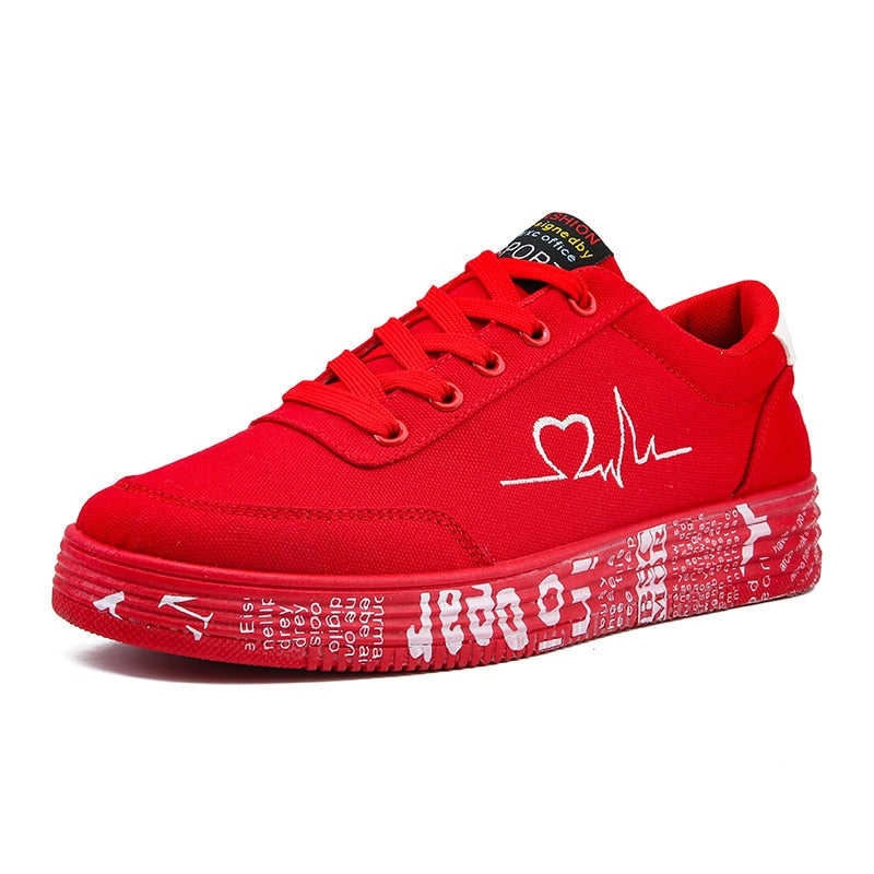 Vulcanized Lace-up Casual Shoes Breathable