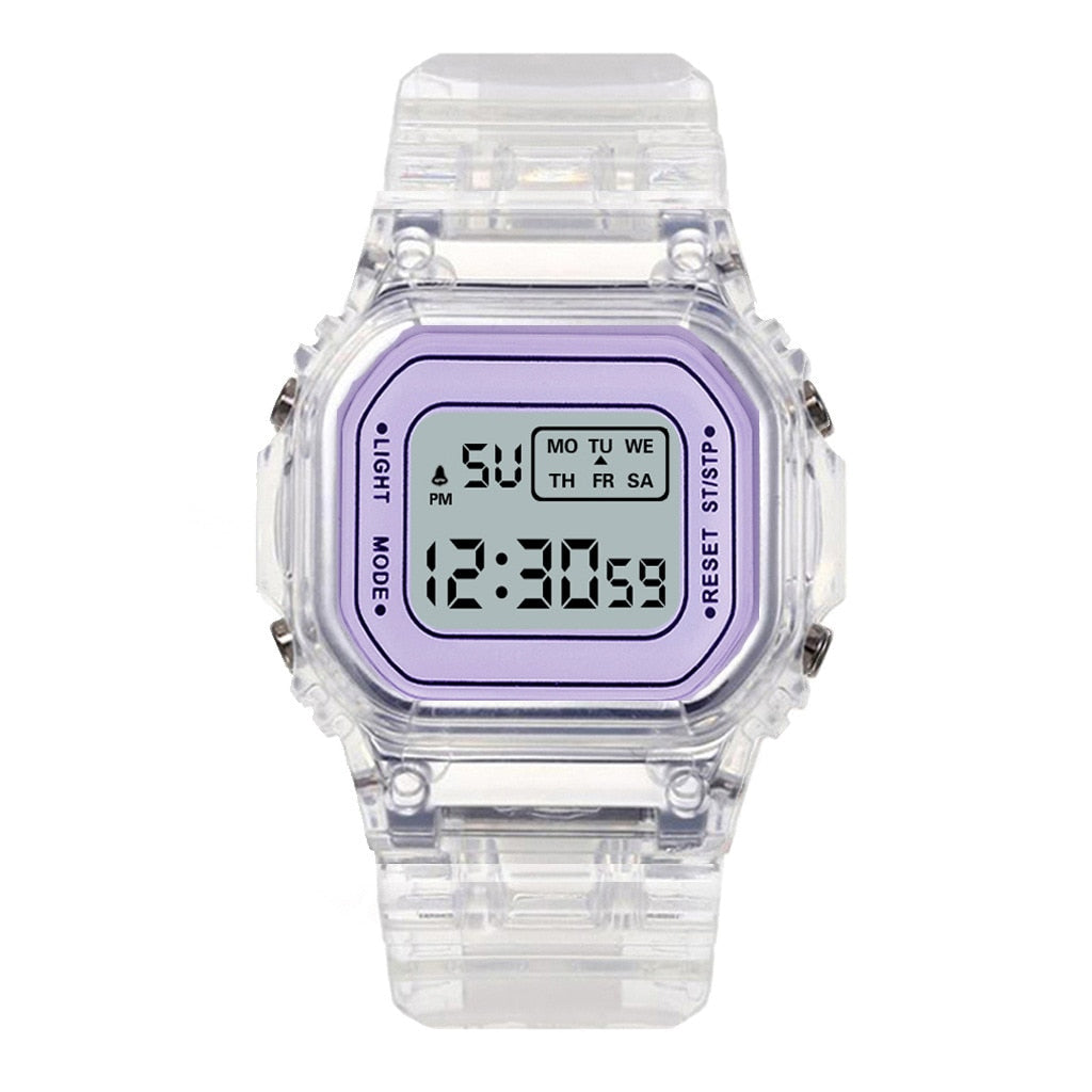 Color Luminous Dial Life Waterproof Multi-function Electronic Watch For Boys And Girls