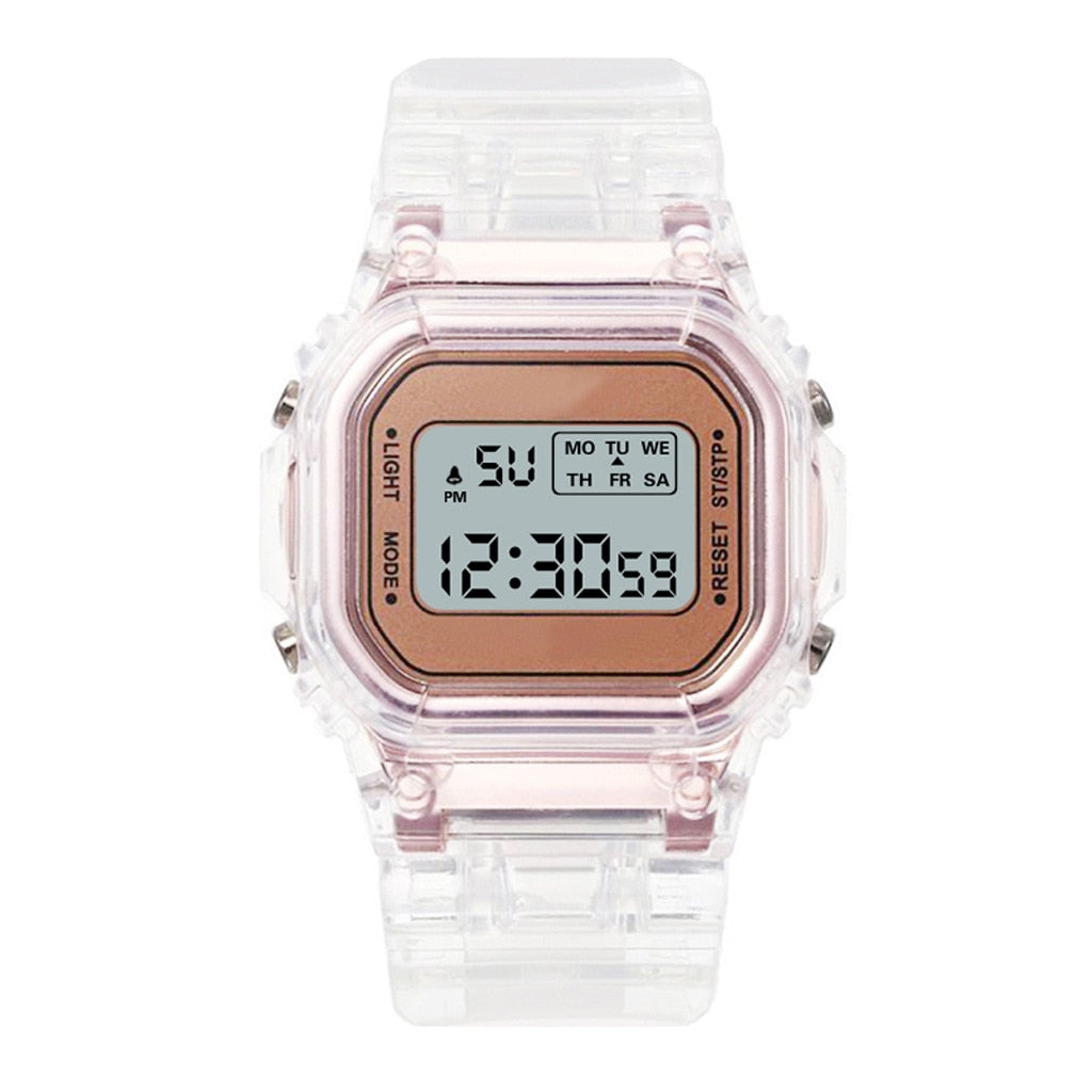 Color Luminous Dial Life Waterproof Multi-function Electronic Watch For Boys And Girls