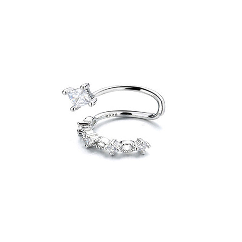 1 pcs Charming Line Zircon Clip Earrings Without Piercing