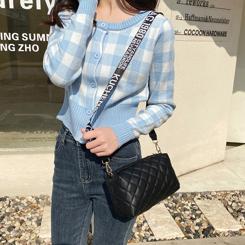 assel Trend Lingge Embroidery Camera Female Shoulder Bag