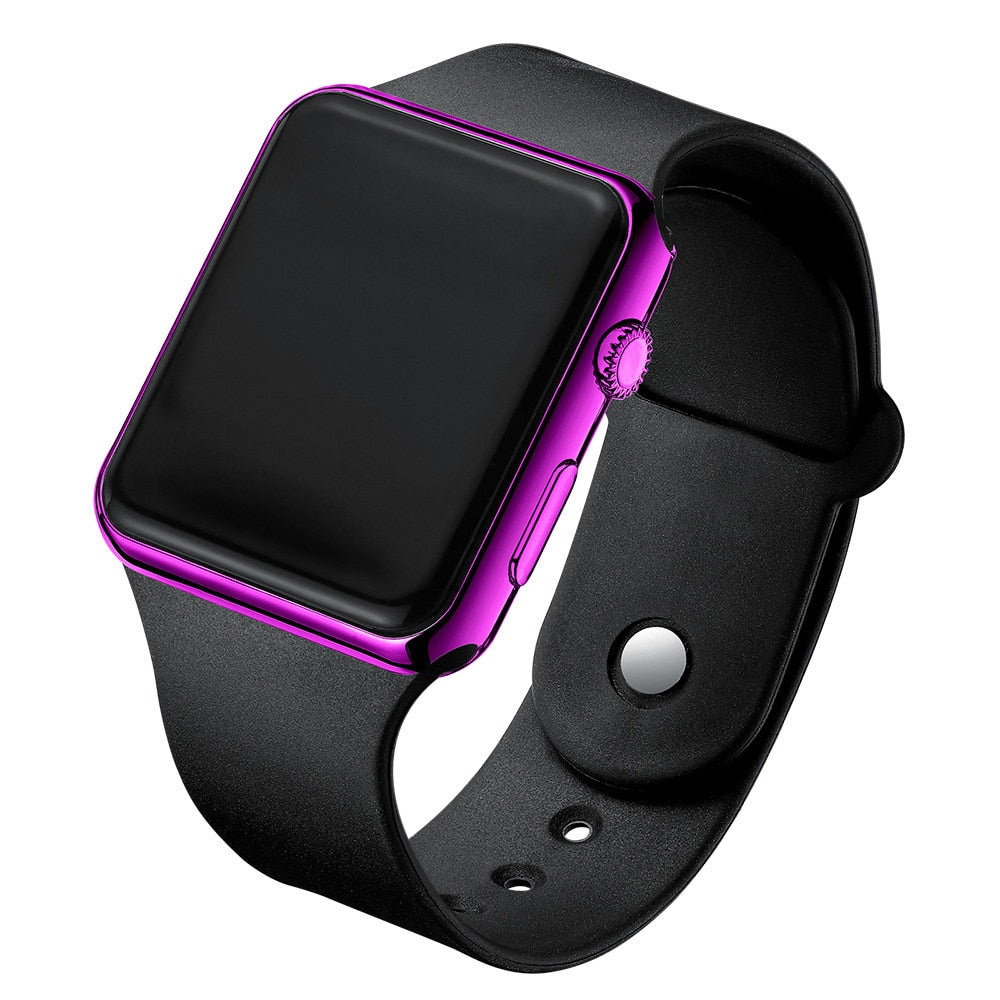 Electronic LED Digital Fashion Casual Simple Silicone Female Watch